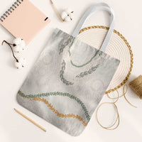 Aloha Lei Mikioi Tote Bag Beige Polynesian Tribal Tatau Pattern - Polynesian Pride