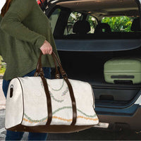 Aloha Lei Mikioi Travel Bag Beige Polynesian Tribal Tatau Pattern - Polynesian Pride