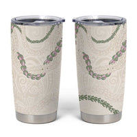 Aloha Lei Mikioi Tumbler Cup Beige Polynesian Tribal Tatau Pattern LT9 Beige - Polynesian Pride