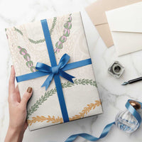 Aloha Lei Mikioi Wrapping Paper Beige Polynesian Tribal Tatau Pattern - Polynesian Pride