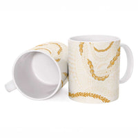 Aloha Lei Mikioi Ceramic Mug Gold Polynesian Tribal Tatau Pattern - Polynesian Pride