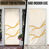 Aloha Lei Mikioi Door Cover Gold Polynesian Tribal Tatau Pattern - Polynesian Pride