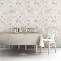 Aloha Lei Mikioi Tablecloth Gold Polynesian Tribal Tatau Pattern