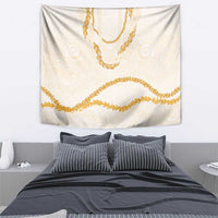 Aloha Lei Mikioi Tapestry Gold Polynesian Tribal Tatau Pattern
