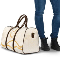 Aloha Lei Mikioi Travel Bag Gold Polynesian Tribal Tatau Pattern - Polynesian Pride