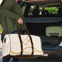 Aloha Lei Mikioi Travel Bag Gold Polynesian Tribal Tatau Pattern - Polynesian Pride