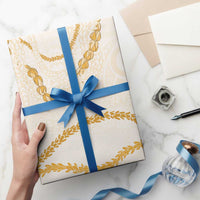 Aloha Lei Mikioi Wrapping Paper Gold Polynesian Tribal Tatau Pattern - Polynesian Pride