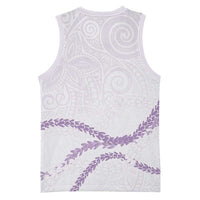 Aloha Lei Mikioi Basketball Jersey Purple Polynesian Tribal Tatau Pattern - Polynesian Pride