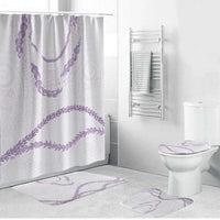 Aloha Lei Mikioi Bathroom Set Purple Polynesian Tribal Tatau Pattern - Polynesian Pride