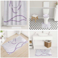 Aloha Lei Mikioi Bathroom Set Purple Polynesian Tribal Tatau Pattern - Polynesian Pride