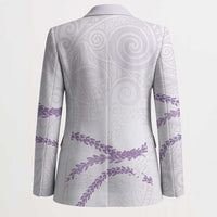 Aloha Lei Mikioi Blazer Purple Polynesian Tribal Tatau Pattern - Polynesian Pride
