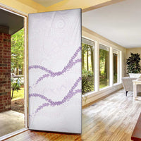 Aloha Lei Mikioi Door Cover Purple Polynesian Tribal Tatau Pattern - Polynesian Pride