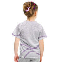 Aloha Lei Mikioi Kid T Shirt Purple Polynesian Tribal Tatau Pattern