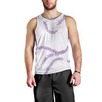 Aloha Lei Mikioi Men Tank Top Purple Polynesian Tribal Tatau Pattern