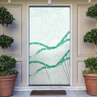 Aloha Lei Mikioi Door Cover Sage Green Polynesian Tribal Tatau Pattern - Polynesian Pride