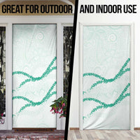Aloha Lei Mikioi Door Cover Sage Green Polynesian Tribal Tatau Pattern - Polynesian Pride