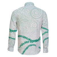 Aloha Lei Mikioi Family Matching Puletasi and Hawaiian Shirt Sage Green Polynesian Tribal Tatau Pattern LT9 - Polynesian Pride