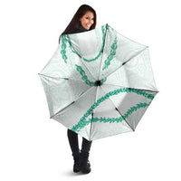 Aloha Lei Mikioi Umbrella Sage Green Polynesian Tribal Tatau Pattern - Polynesian Pride