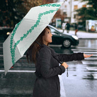 Aloha Lei Mikioi Umbrella Sage Green Polynesian Tribal Tatau Pattern - Polynesian Pride