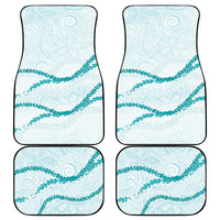 Aloha Lei Mikioi Car Mats Teal Polynesian Tribal Tatau Pattern