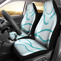 Aloha Lei Mikioi Car Seat Cover Teal Polynesian Tribal Tatau Pattern