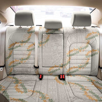 Aloha Pakalana and Puakenikeni Lei Back Car Seat Cover Beige Hawaiian Pattern