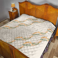 Aloha Pakalana and Puakenikeni Lei Quilt Beige Hawaiian Pattern