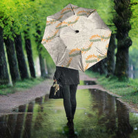 Aloha Pakalana and Puakenikeni Lei Umbrella Beige Hawaiian Pattern - Polynesian Pride