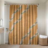 Aloha Pakalana and Puakenikeni Lei Bathroom Set Gold Hawaiian Pattern - Polynesian Pride