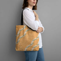 Aloha Pakalana and Puakenikeni Lei Tote Bag Gold Hawaiian Pattern - Polynesian Pride