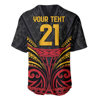 Custom Papua New Guinea Cricket Baseball Jersey PNG Emblem Mix Polyneisan Pattern LT9 - Polynesian Pride