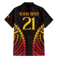 Custom Papua New Guinea Cricket Family Matching Off Shoulder Maxi Dress and Hawaiian Shirt Go Barramundis LT9 - Polynesian Pride