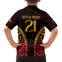 Custom Papua New Guinea Cricket Family Matching Summer Maxi Dress and Hawaiian Shirt Go Barramundis LT9 - Polynesian Pride