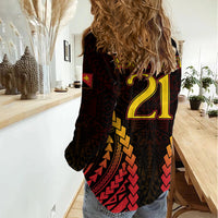 Custom Papua New Guinea Cricket Women Casual Shirt Go Barramundis