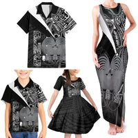 Custom Papua New Guinea Cricket Family Matching Tank Maxi Dress and Hawaiian Shirt Tribal Bird of Paradise Tattoo