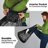 Custom Papua New Guinea Cricket Grocery Bag Tribal Bird of Paradise Tattoo