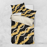 Aloha Melemele Hibiscus Pikake Lei Bedding Set Hawaiian Quilt Pattern