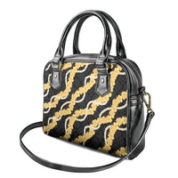 Aloha Melemele Hibiscus Pikake Lei Shoulder Handbag Hawaiian Quilt Pattern