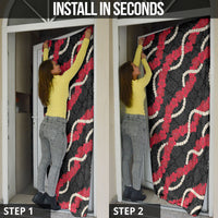 Aloha Ula'ula Hibiscus Pikake Lei Door Cover Hawaiian Quilt Pattern