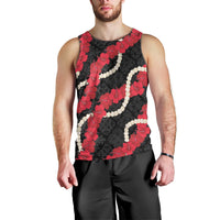 Aloha Ula'ula Hibiscus Pikake Lei Men Tank Top Hawaiian Quilt Pattern