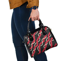 Aloha Ula'ula Hibiscus Pikake Lei Shoulder Handbag Hawaiian Quilt Pattern