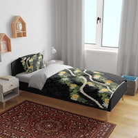 Puakenikeni Anthurium Pikake Lei Bedding Set Hawaiian Quilt Pattern