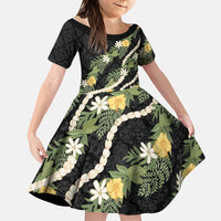 Puakenikeni Anthurium Pikake Lei Family Matching Puletasi and Hawaiian Shirt Hawaiian Quilt Pattern