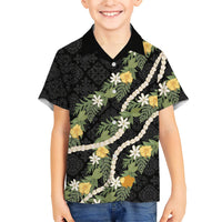 Puakenikeni Anthurium Pikake Lei Family Matching Puletasi and Hawaiian Shirt Hawaiian Quilt Pattern