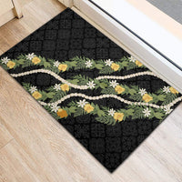 Puakenikeni Anthurium Pikake Lei Rubber Doormat Hawaiian Quilt Pattern