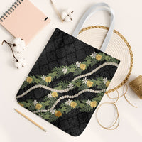 Puakenikeni Anthurium Pikake Lei Tote Bag Hawaiian Quilt Pattern
