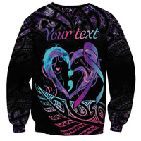 Personalised Your Life Matters Sweatshirt Suicide Prevention Awareness Semicolon Heart