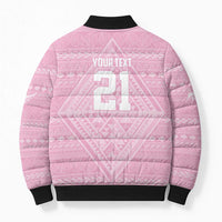 Custom New Zealand Basketball Indigenous Bomber Puffer Jacket - Polynesian Pride