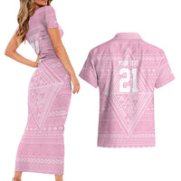 Custom New Zealand Basketball Indigenous Couples Matching Short Sleeve Bodycon Dress and Hawaiian Shirt - Polynesian Pride