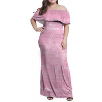 Custom New Zealand Basketball Indigenous Family Matching Off Shoulder Maxi Dress and Hawaiian Shirt - Polynesian Pride